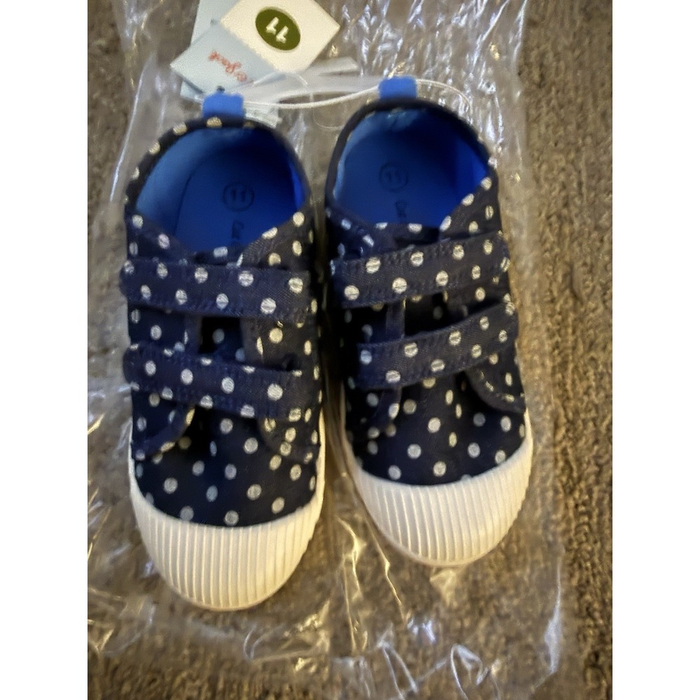 Toddler Unisex Parker Navy Blue Sneakers Size 11 Hook Loop Pull On Cat &‎ Jack